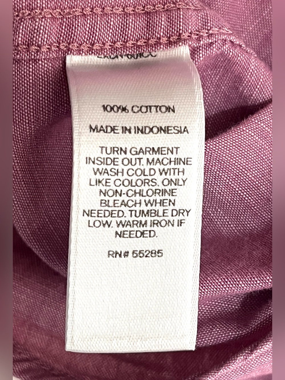 Express Soft Wash Men's Short-Sleeve Collar Button-Down Shirt Pink / Purple L - Picture 12 of 15